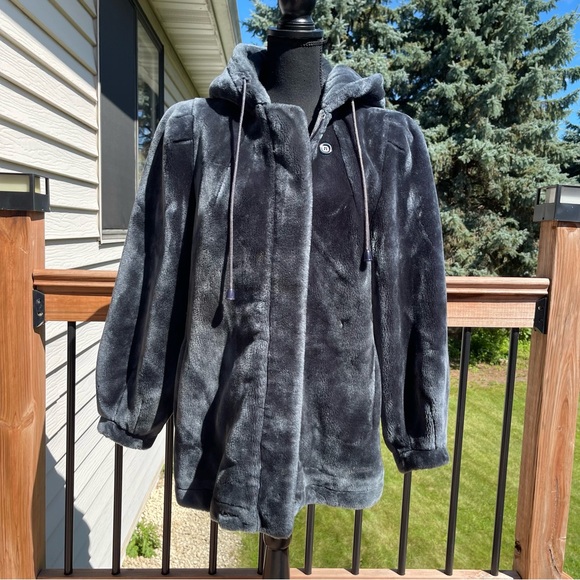 JORDACHE Faux Fur Coat Women’s Size 7/8 Vintage 90’s Mob Wife Hollywood Glam - Picture 1 of 16